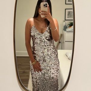 Zara bloggers Fav Strap sequin dress